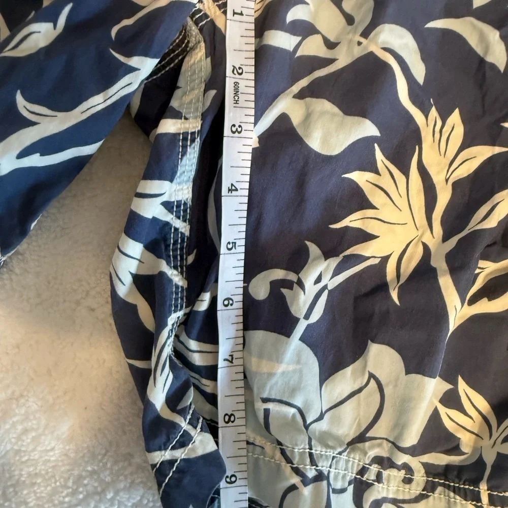 J. Crew Navy and Cream Floral Board Shorts